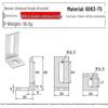 Adjustable 90-Degree Vertical Connector Bracket with Unequal Sides for Aluminum Profiles