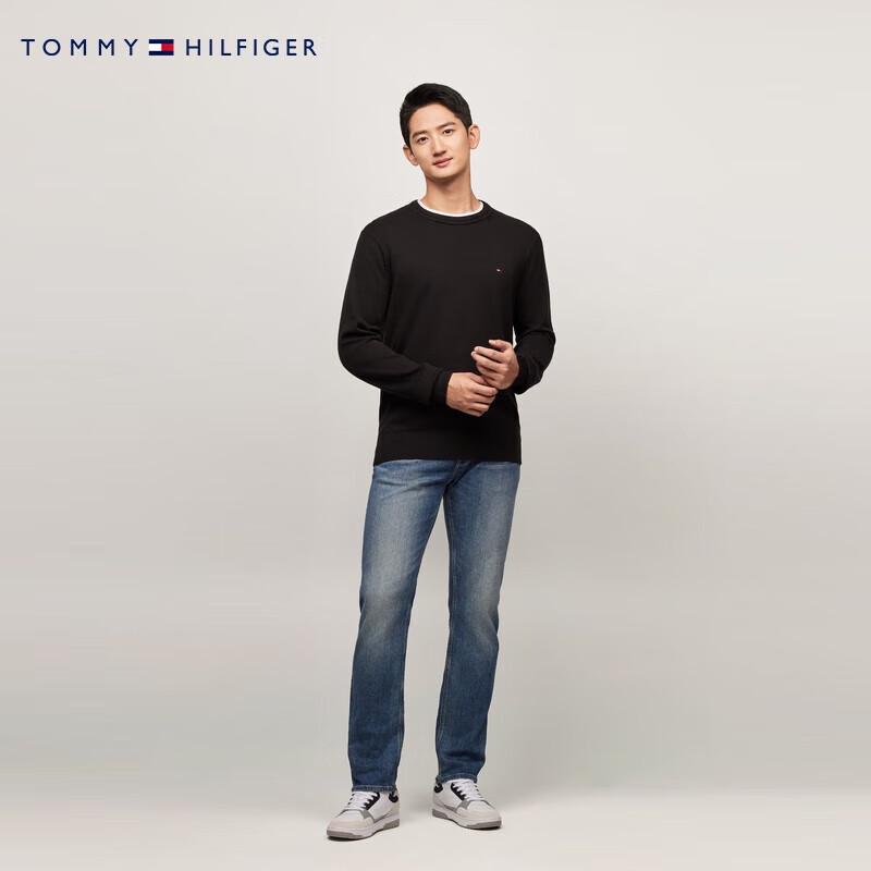 Tommy Hilfiger Men's Silk Cashmere Blend Round Neck Knit Sweater