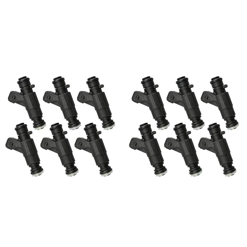 A51K-Set Of 12 Fuel Injectors A1120780049 0280155742 For Mercedes Benz CLK320 E320 C280 ML320 3.2L 2.8L V6 1998-2000