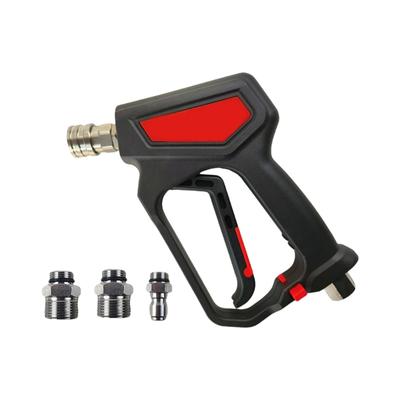Heavy Duty Quick Disconnect Water Guns With 3 Connects Adapters ABS Copper AntiVibration Handle for Garden Cleaning Task