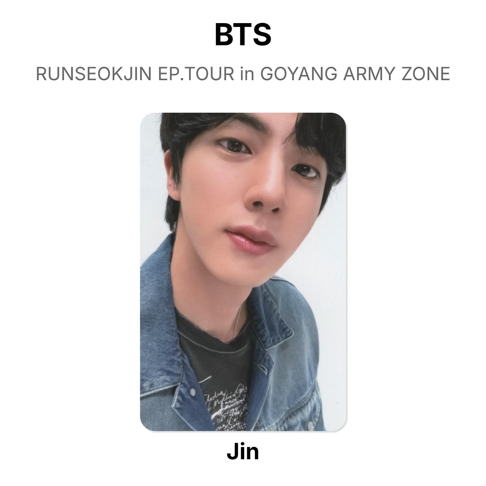 BTS RUNSEOKJIN EP.TOUR in GOYANG ARMY ZONE Official Photocard Jin