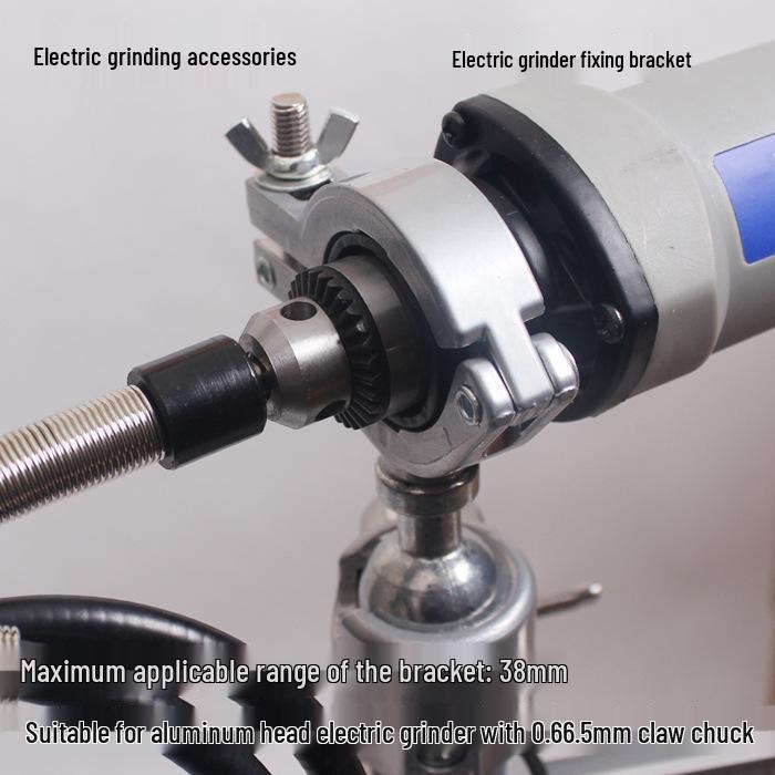 Aluminum Alloy Multi-Functional Electric Grinder & Rotating Stand with Sanding Wheel Accessories