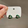 High-End Enamel Drip Stud Earrings: Autumn/Winter 2021 Trendy Niche Design