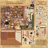PET Mini Landscape Stickers Cats Cafe Mini Scene Sticker DIY Pocket Cabin Sticker  for Kid Adult
