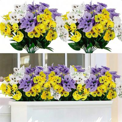 Artificial Flower Five Fork Small Handle Flower Three Color Violet Creative Home Decoration Artificial Green Plant