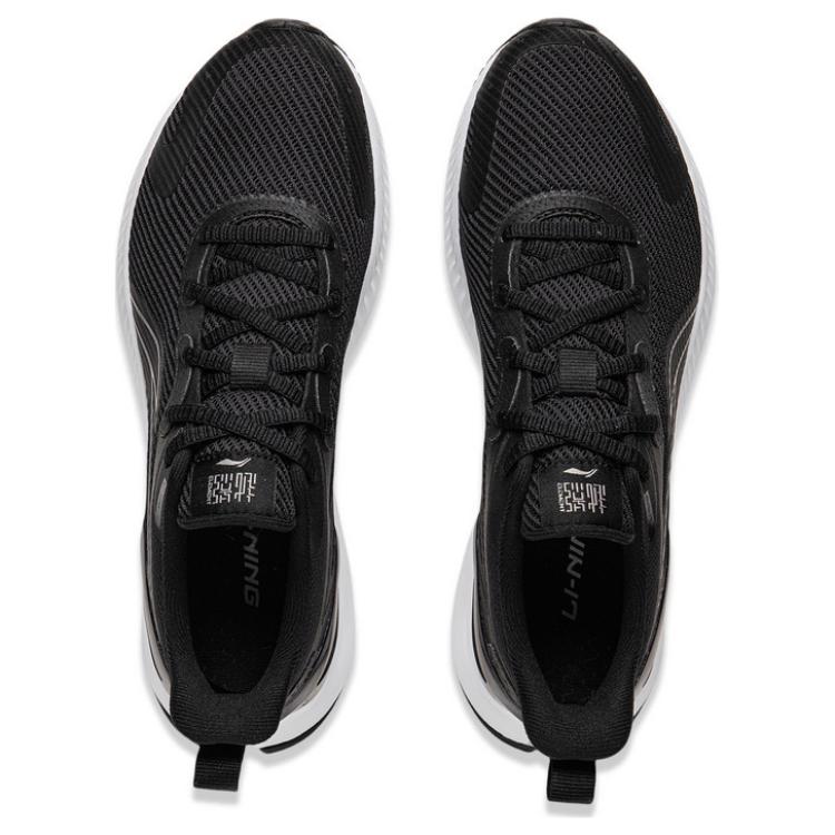 Li-Ning Comfortable Versatile Shock Absorbing Non-Slip Wear-Resistant Low-Top Casual Running Shoes Women sneaker Black White Purple ARHV022-2