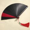 Small 1Pcs Dance Props Classical Handmade Folding Bamboo Fan Ornament Dance Fan Kimono Fan