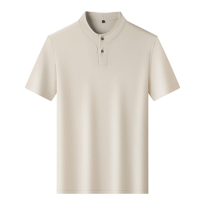 ROMON Men's Summer Linen Cotton Blend Short Sleeve T-Shirt