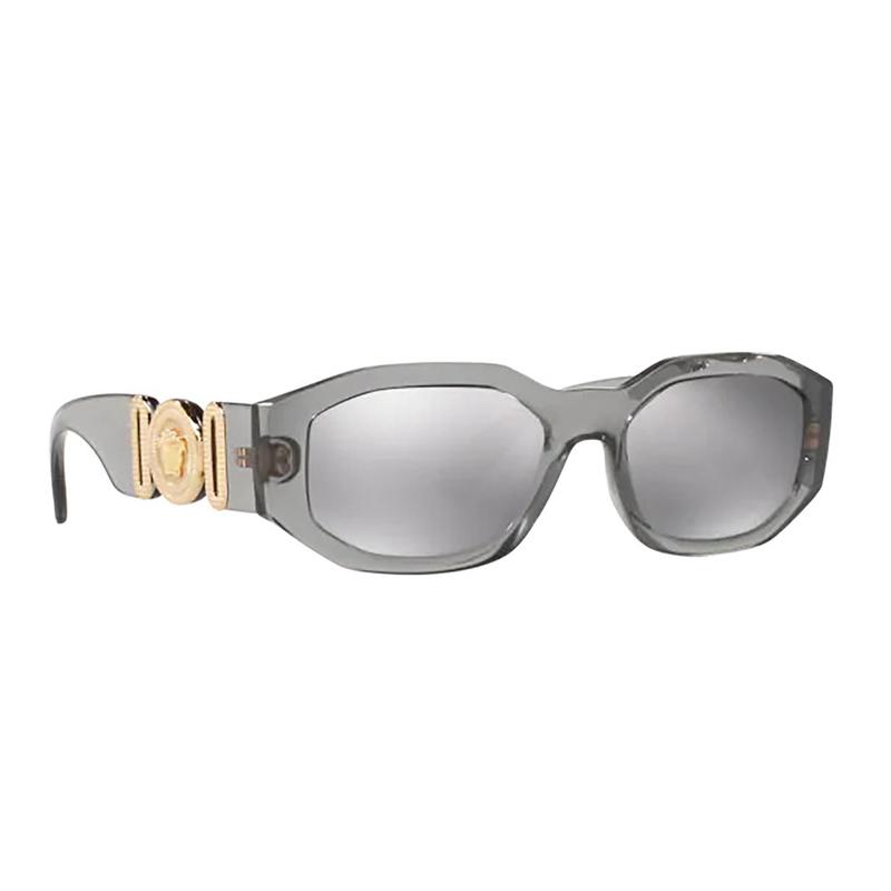 Versace [Available Prescriptions] Fashionable Irregular Sunglasses Unisex Couple Style Gray 2385659 VE4361311/6G-Gray 53