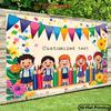 Customizable School Opening Backdrop, Kids Classroom Party Photo Booth