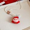 Snowman Christmas Necklace Santa Claus Long Necklace Fashion Sweater Chain Pendant  Girl