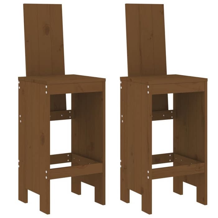 VidaXL 3-piece Garden Bar Set Honey Brown Solid Pine Wood, Pub Set, Patio Bar Set, Set of 3157766