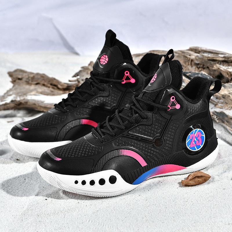 Men's casual shoes sports shoes plus size rubber popcorn basketball shoes