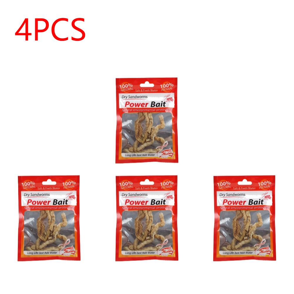 1-10pcs Dry Sandworms Fishing Lures Lifelike Dry Lugworm Sandworms Artificial Sea Worms for Saltwater and Freshwater Fishing
