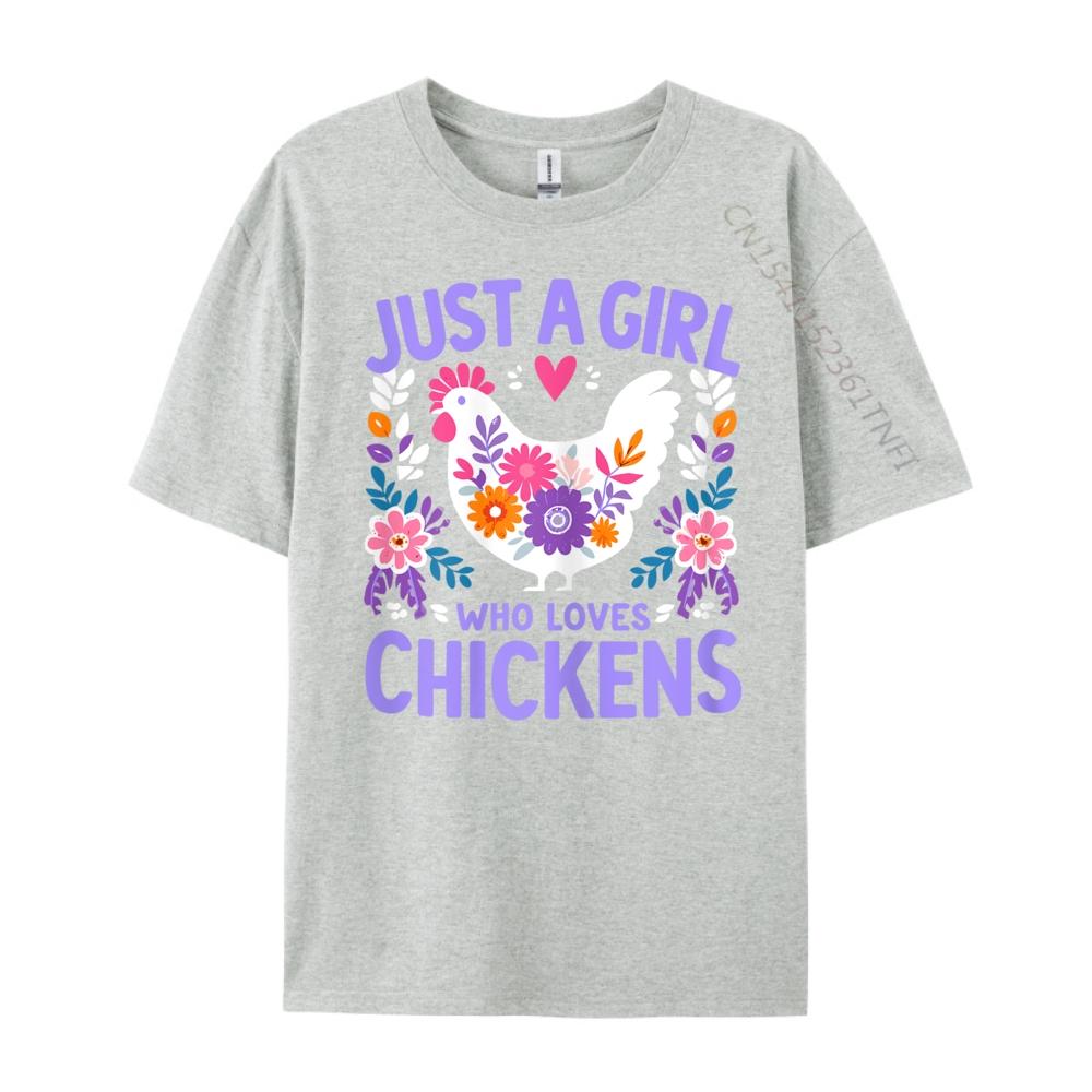 Just A Girl Who Loves Chickens Cute Chicken Luxury Clothing Women Shirts For Men Vaporwave