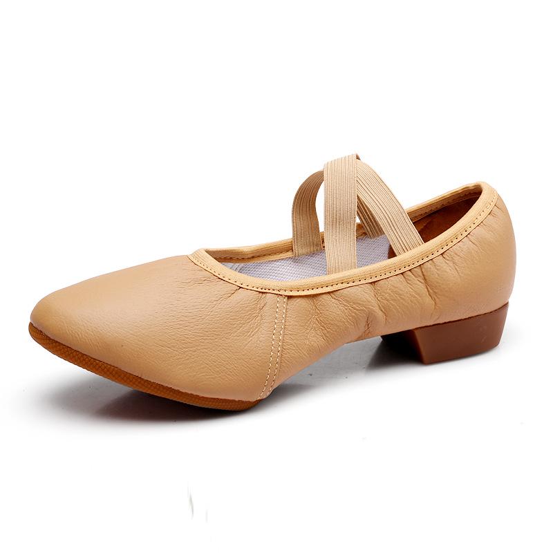 Women's Soft Bottom Pigskin Ballet Shoes - New Style for Classical Dance Training