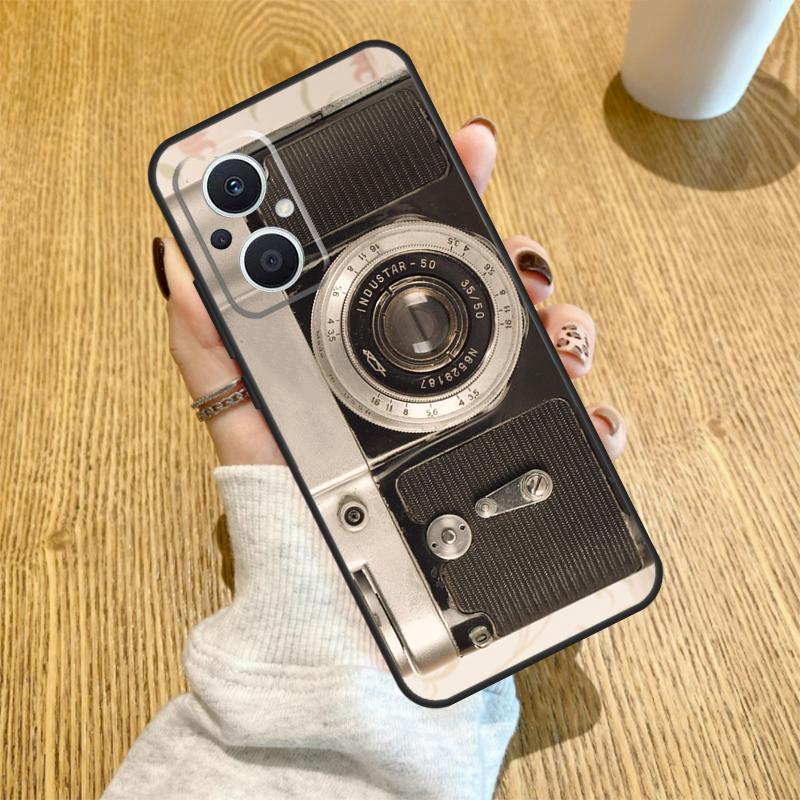 Retro-Kamera Vintage Hülle Für OPPO Reno 12F 11F 13F 14F 8T 8 Lite 10 11 12 13 14 OPPO Find X8 X6 X5 X9 Pro Hülle