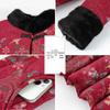 Winter Cotton Jacket for Elderly Women, Plus Velvet Thickened, Chinese Style, Ideal for Women Aged 70-80.