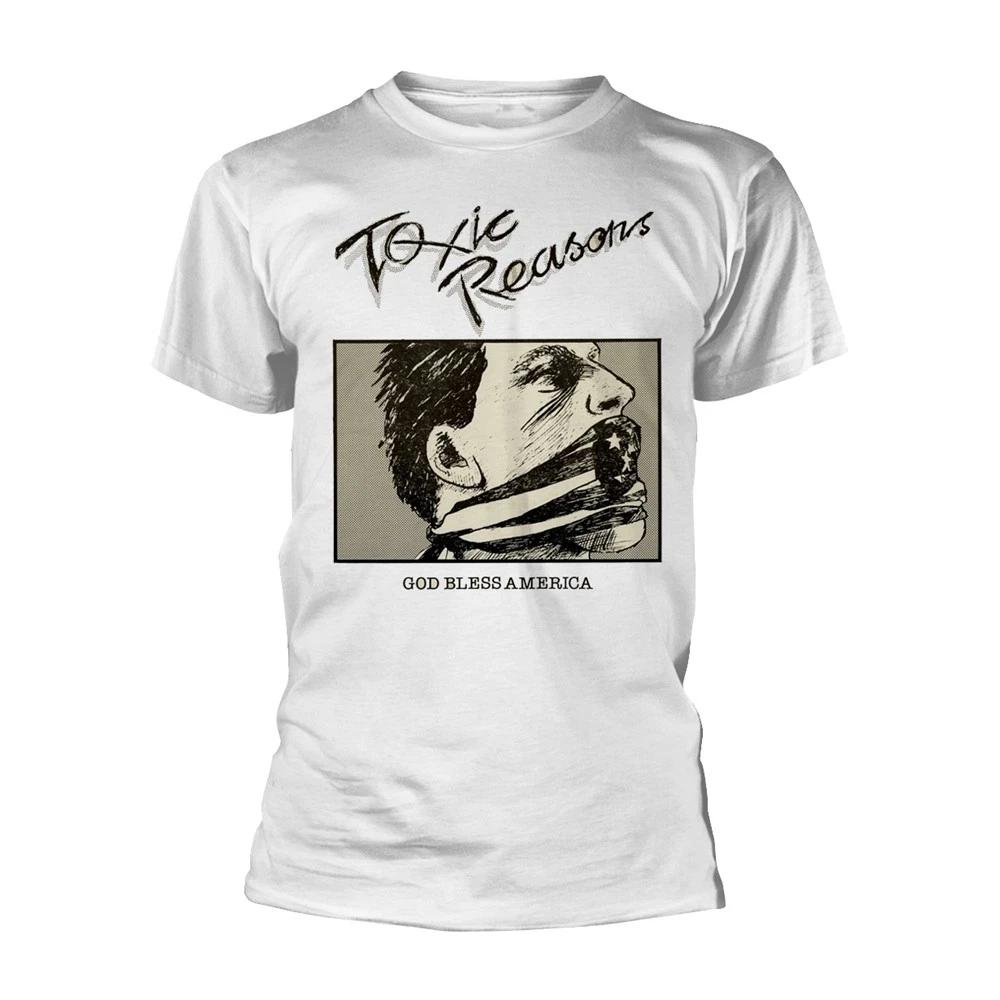 Toxic Reasons God Bless America (White) Unisex Tshirt L