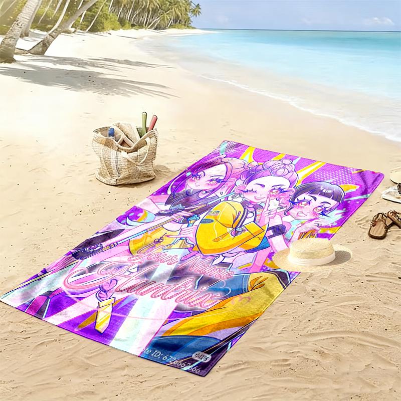 Custom NameSuperheroines Beach Towel Soft Microfiber Summer Towel Quick Dry Absorbent Towel for Beach Swimming Pool Travel