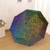 1 Stück Glitzer-Kreismuster-Schirmdesign, Automatisches Öffnungs- und Schließsystem, Hochwertiger Reiseschirm, Leicht und Tragbar
