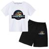 Jurassic World 4 Kids Summer Casual Breathable O-neck Tees+Pants 2pcs Sportsuits 2-13 Years Boys Girls Children Top Outfits Sets