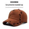 New Autumn/Winter Retro Distressed Letter Embroidery Hip Hop Duckbill Cap