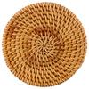 1 Stück Vintage Rattan Untersetzer Handgefertigt Gewebt Getränkematte Platzset Mit Korb UK