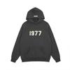 ESSENTIALS 1977 Flockad Huvtröja för Herr & Dam, Stor Storlek Lös Fleecefodrad Casual Jacka.