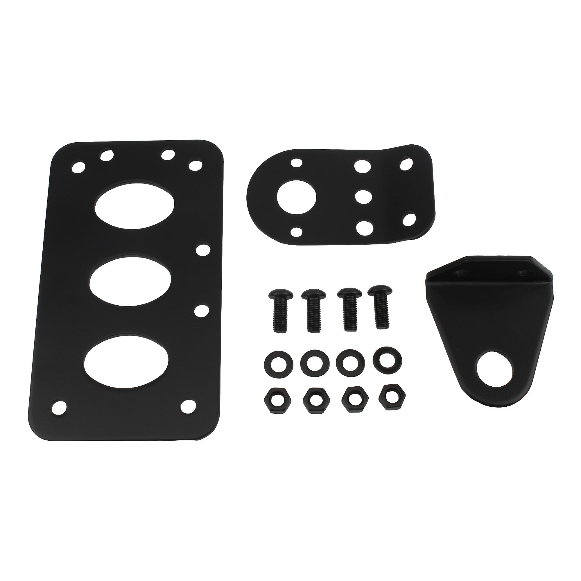 Universal Motorcycle License Plate Side Mount Bracket For Harley BMW Bobber Chopper Cafe Racer Motocross  Modified Accessories чёрный