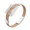 Faux Leather Bracelet Braided Multi-layer Wrap Teen Girls
