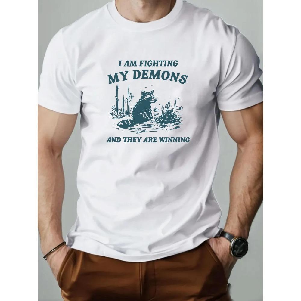 

Summer Men T-Shirt Cartoon Elements Pattern Printed Fashion Leisure Sports Men s Round Neck T-shirt High Quality Men s Clothing XXXL белый