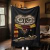 1pc Hogwarts Harry Potter Owl Outdoor Flannel Throw Blanket All Season Soft Warmth,Home Decor 1031174