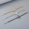 Golden Cross Cuban Link Bracelet for Men Stainless Steel Chain with Adjustable Extender Jewelry Trendy Religious Daily Accessory
