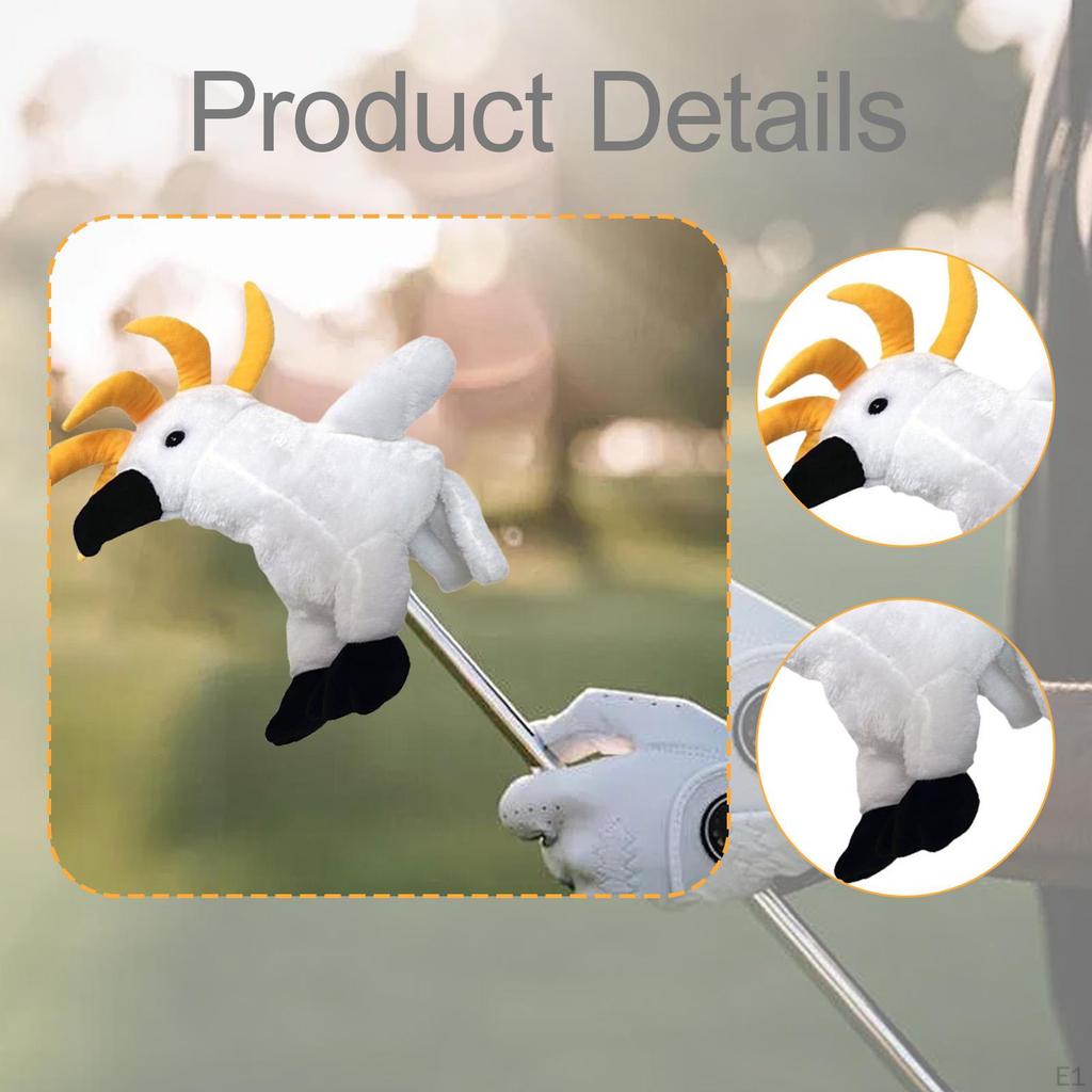 Papağan Peluş Golf Sopası Başlığı Kılıfı, Koruyucu Kılıf, Yumuşak, Komik, Aksesuarlar Evrensel Çizilmeye Karşı