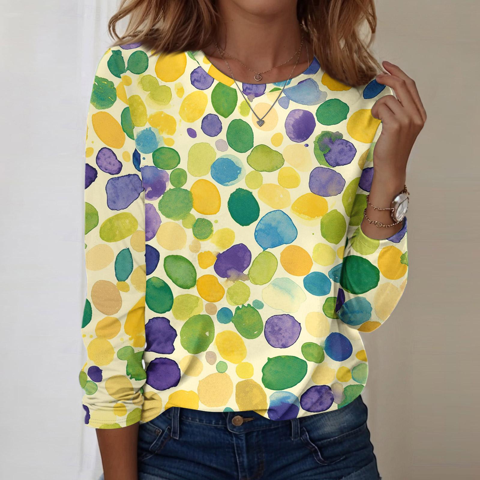 

Рубашки с длинным рукавом для женщин, милые футболки с графическим принтом, блузки, повседневные базовые топы больших размеров, пуловеры XL жёлтый