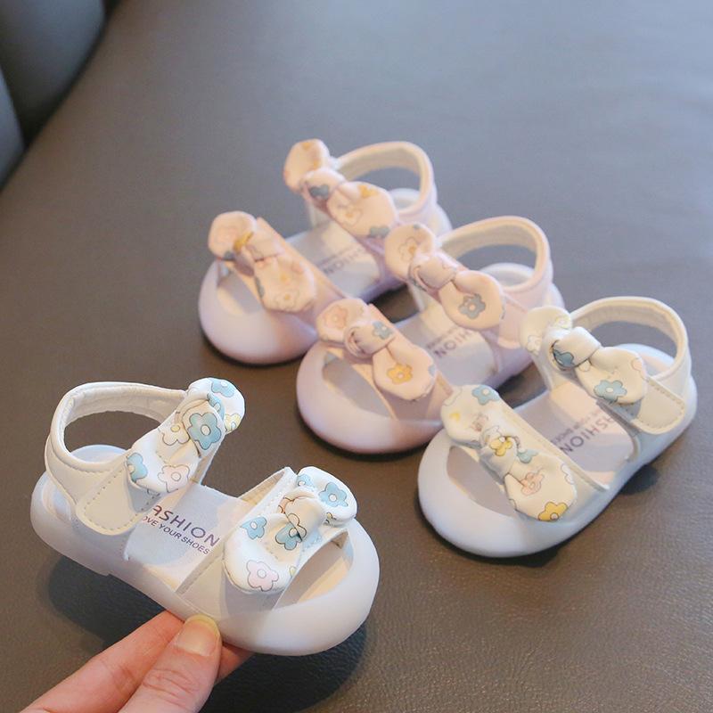 Baby girl sandals spring and summer 0-1-2 year old baby soft sole toddler shoes summer princess shoes girls non-slip shoes