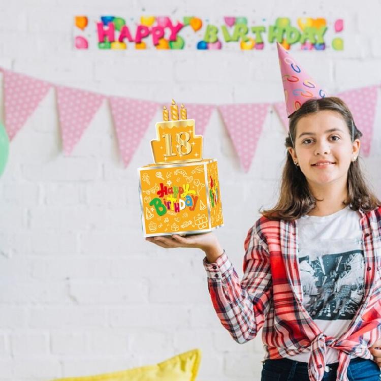 Safe Paper Birthday Surprise boxes Pull Out Money Holder Customizable Age Decorations Party Supplies