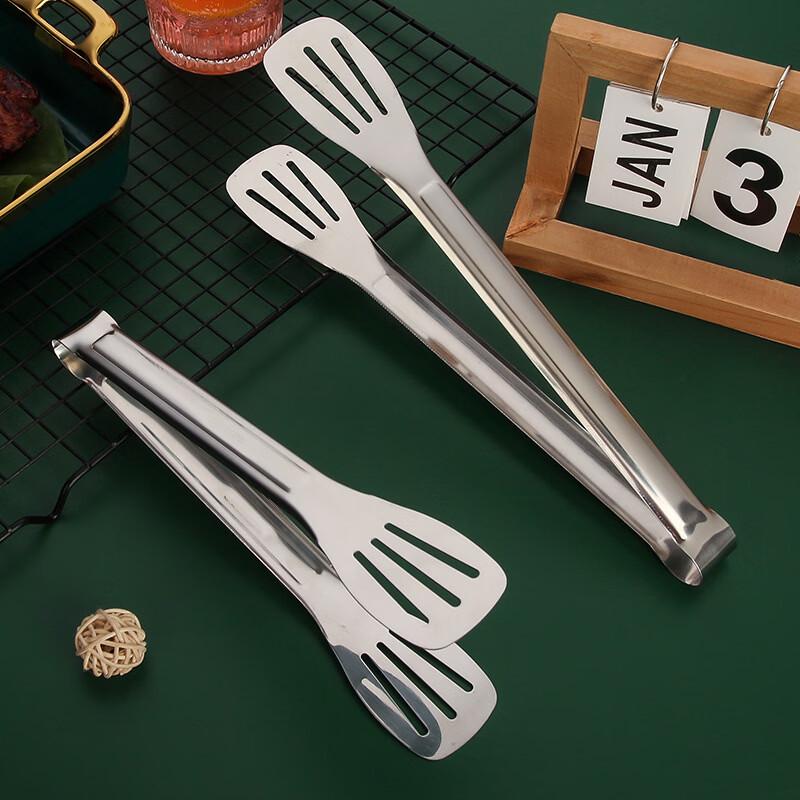 201 Stainless Steel 12-Inch Food Tongs - 5-Pack
