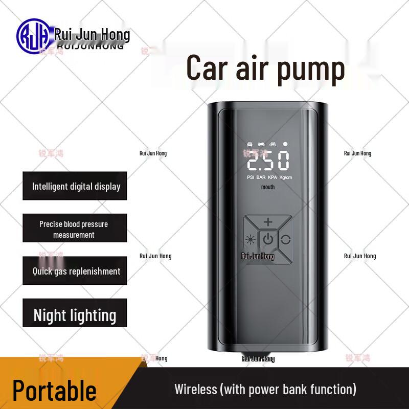 Portable Smart Wireless Digital Tire Inflator with Power Bank