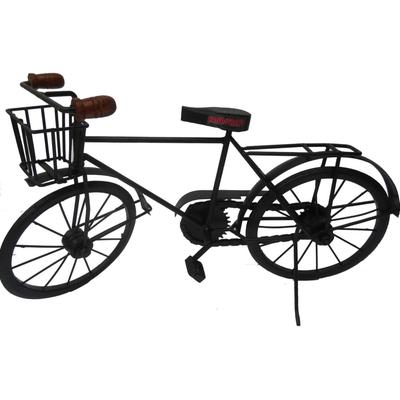 Handicraft Wood & Iron Made Cycle In Black Colour Decorative Showpiece - 26 Cm  (Iron, Wood, Black)