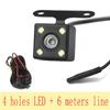 1pcs /5pcs 4 Pin Car Rear View Camera Reverse 170 Degree Wide Angle Recording Parking Waterproof Color Image Video Camera
