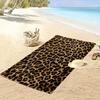 Goldener Wildleopard-Print Strandtuch, schnell trocknend, geeignet für Reisen, Outdoor-Sport, Joggen, den Strand und Schwimmen, Geschenk