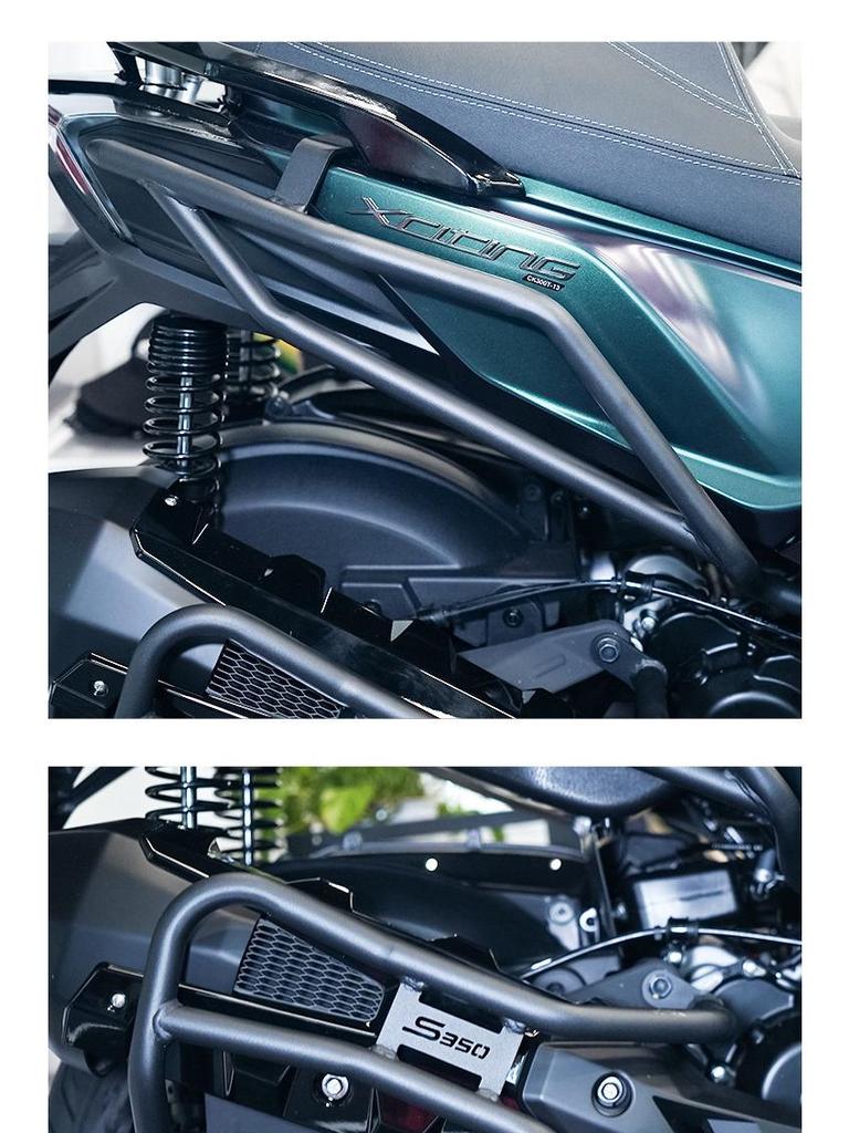 Compatible with 25 Kymco S250/S350 Models: Front/Rear Bumper, Exhaust Guard, Luggage Rack, Backrest Modified Parts.