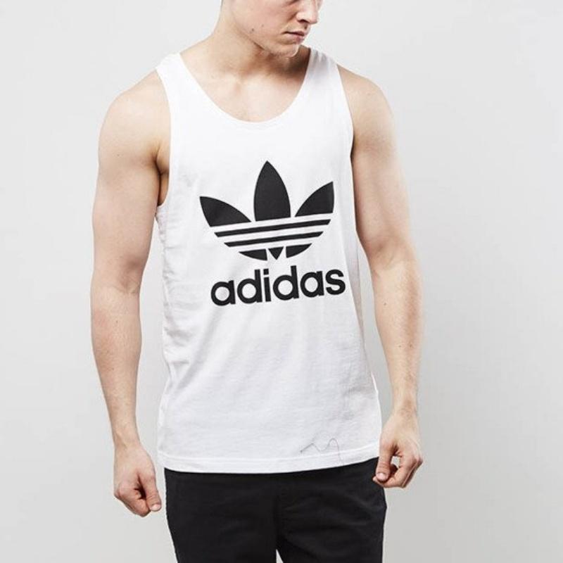 adidas Originals Simple Round Neck Sleeveless Vest Men Tops BK7098