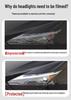 Lexus RX300 Transparent Smoked Headlight Film - Light-Controlled Protective Sticker