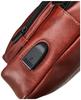 USB Port Body Bag with Smartphone Charging and Earphone Jack Hole [Device] (Brown)