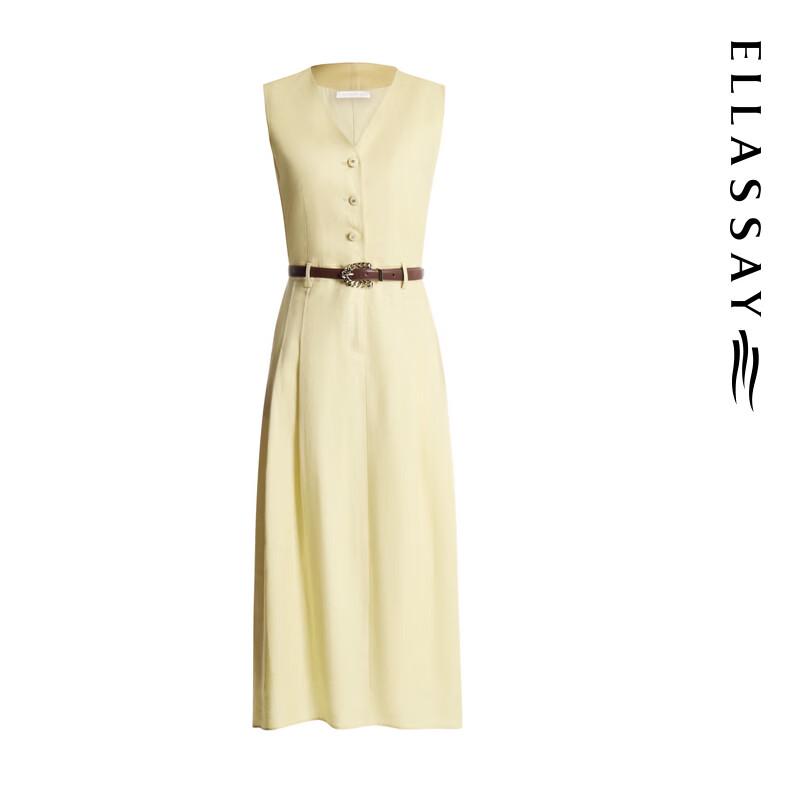 ELLASSAY Women's Lyocell V-Neck Pleated Midi Dress