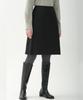 JUN BY JUN K Wool Blend A-Line Skirt_Black
