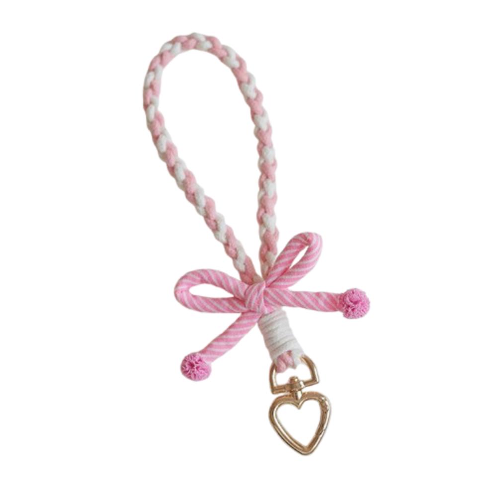 Handmade Bowknot Phone Lanyard Anti-lost Weaving Phone Wrist Strap  Phone Accessories